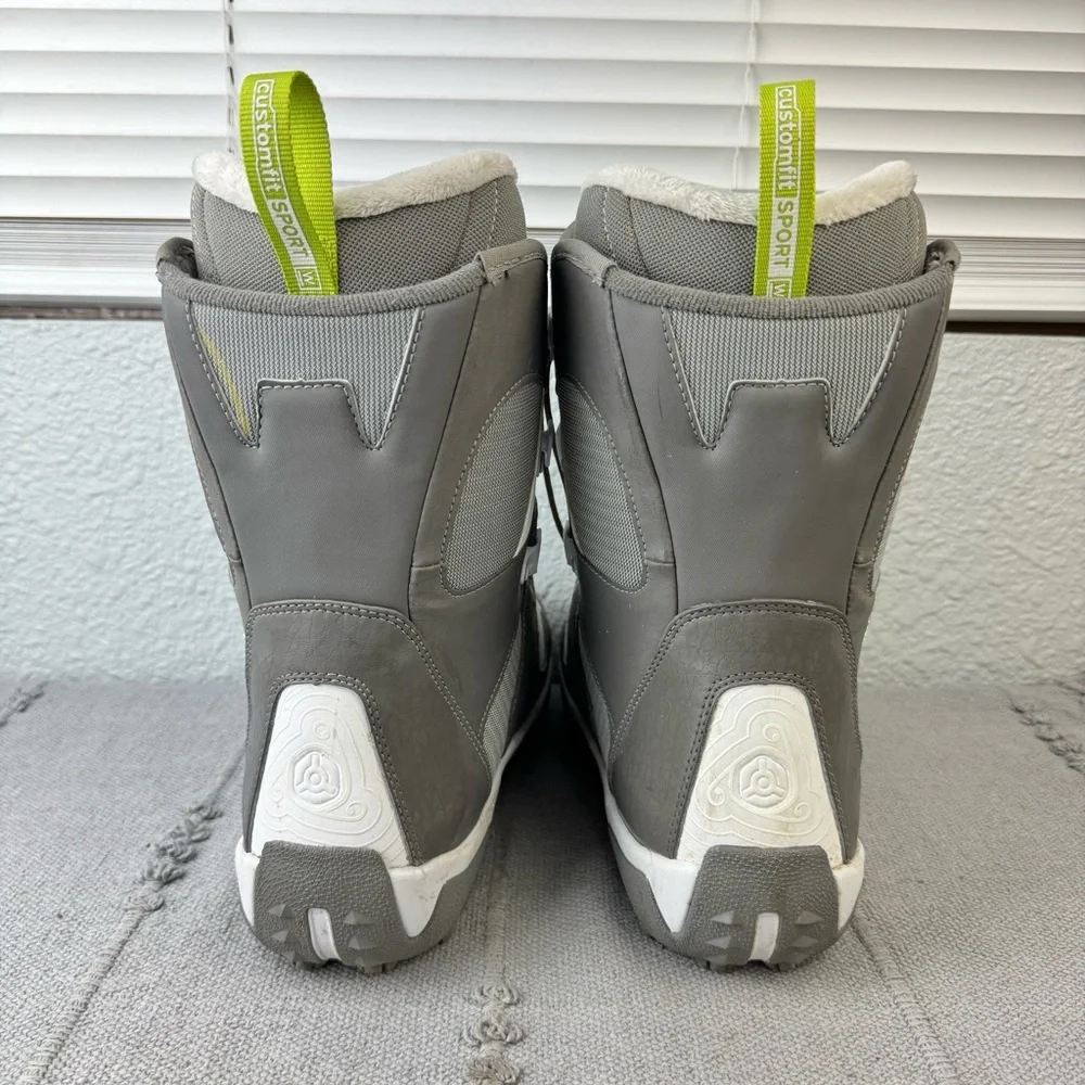 Salomon Ivy Snowboarding Snowboard Boots Gray Green Women Size 8 - Picture 4 of 8